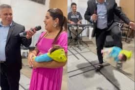 Pastor surpreende e chuta bebê reborn após pedido para unção